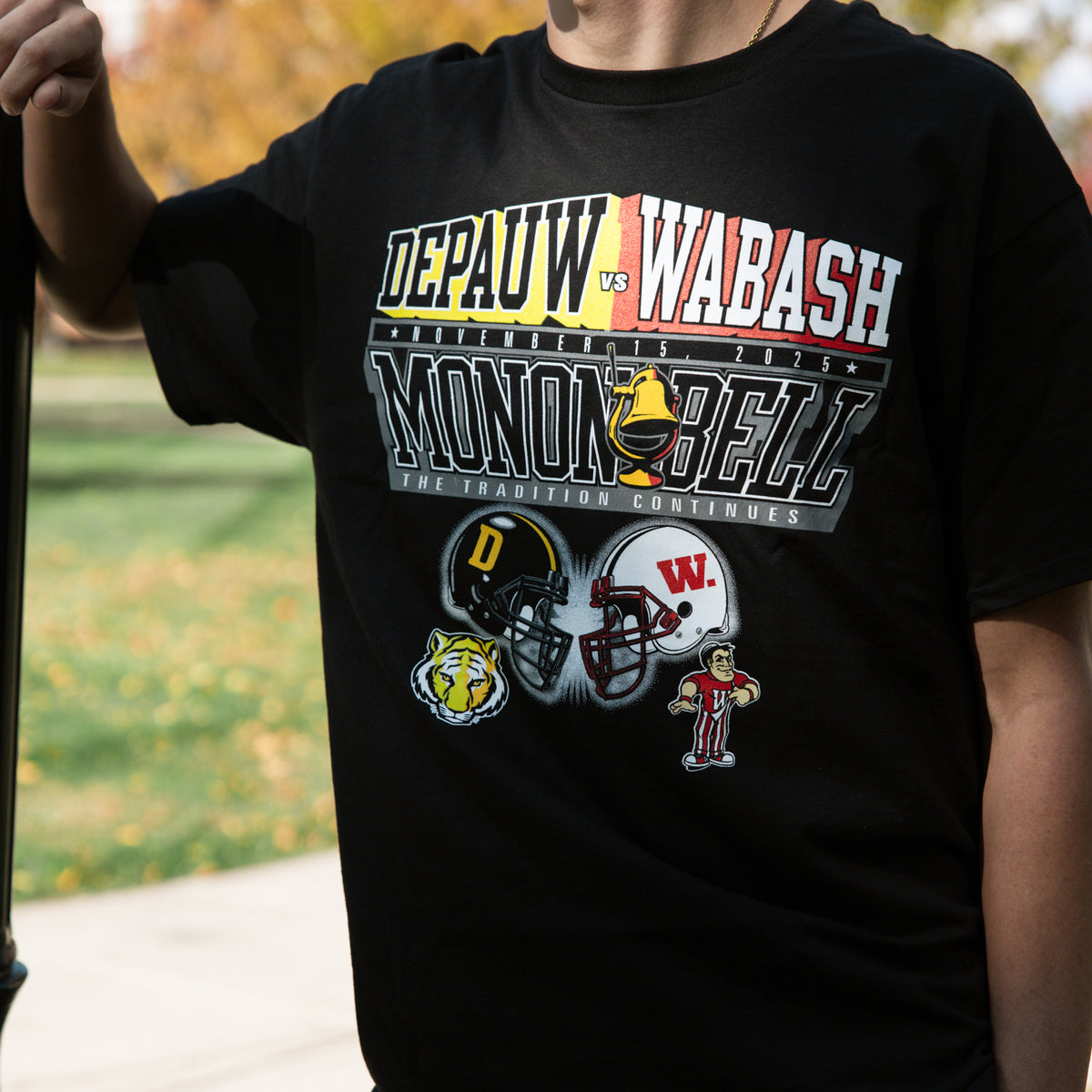 Monon Bell 2025 Tee | Black – DePauw University Campus Store