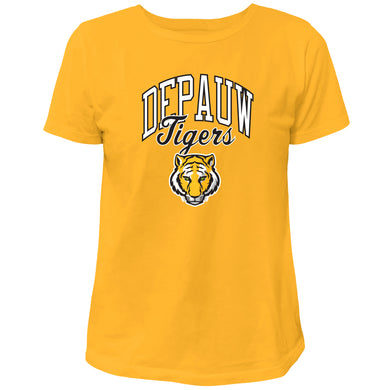 Ladies Vintage Washed Cotton Tee | Gold
