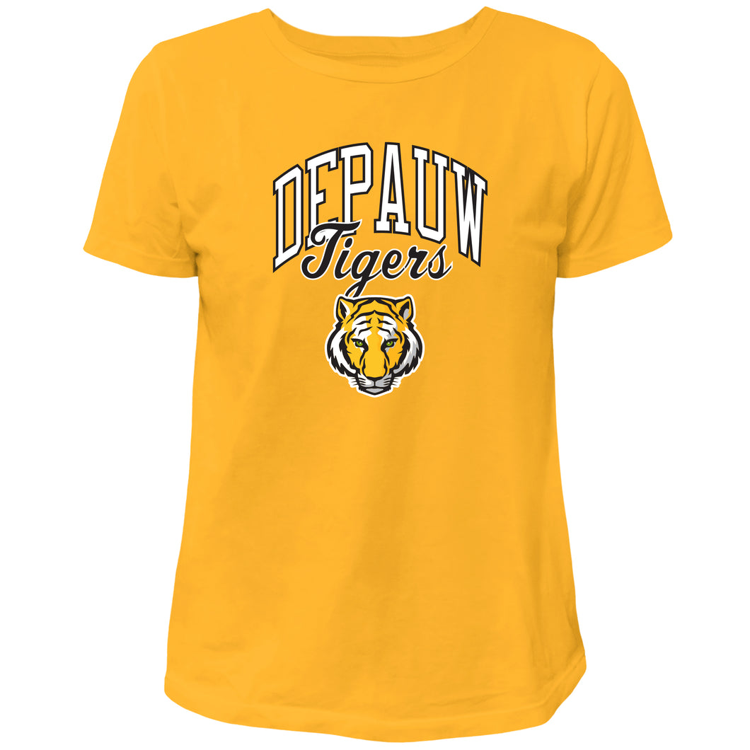 Ladies Vintage Washed Cotton Tee | Gold