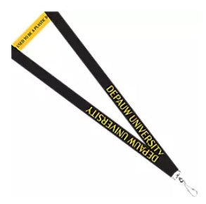 Woven Landyard | Black/Yellow