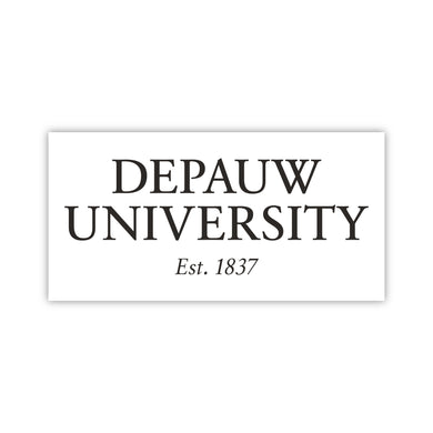 Depauw Stacked Decal