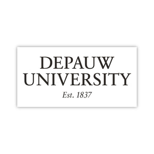 Depauw Stacked Decal