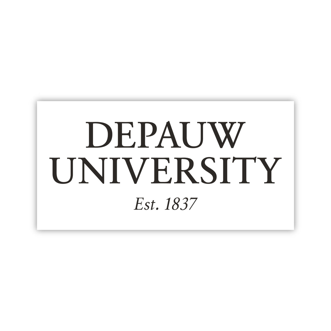Depauw Stacked Decal