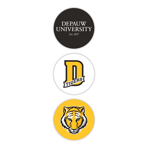Depauw Small Round Decals | 3PK