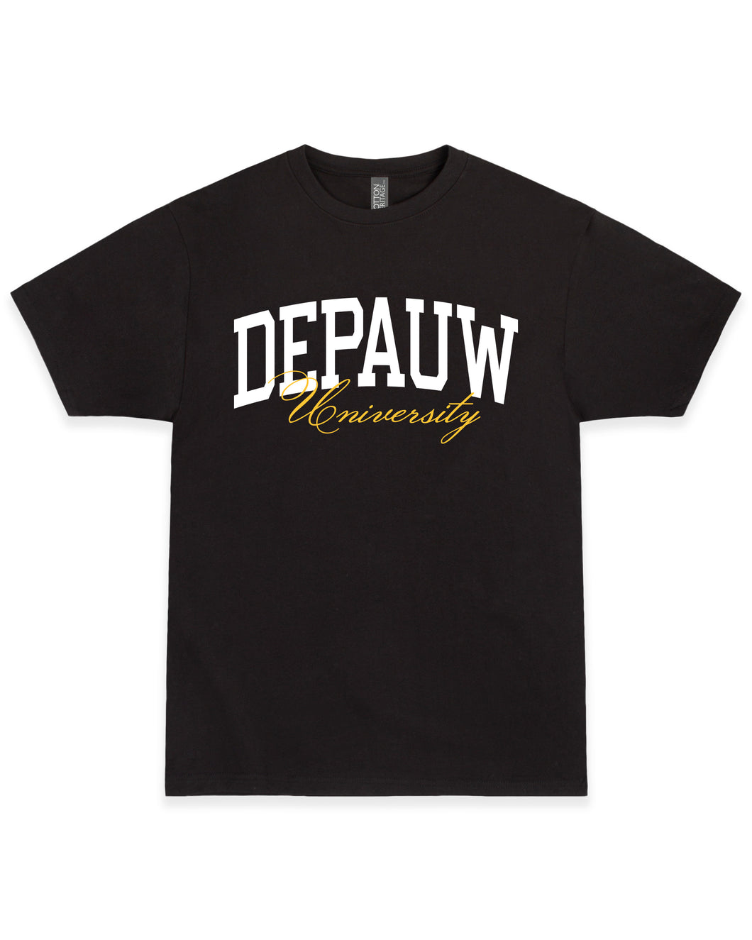 University Script Tee | Vintage Black