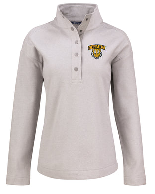 Ladies Hunts Point Snap Pullover | Light Grey
