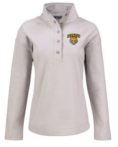 Ladies Hunts Point Snap Pullover | Light Grey